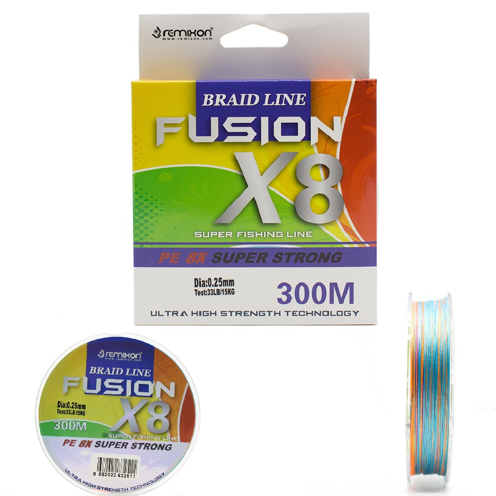 Remixon Fusion 300M X8 Multi Color İp Misina (FU300M8MC) Remixon Fusion 300M X8 Multi Color İp Misina (FU300M8MC)